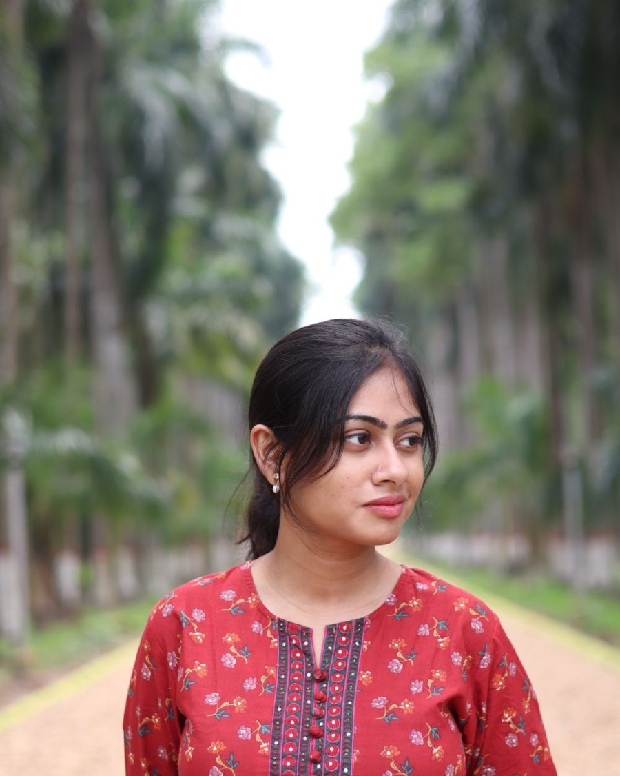 Red Printed Long Kurti